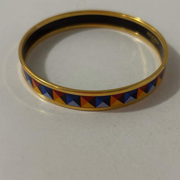 Hermes Multicolor Geometric Bangle - Picture 1 of 5